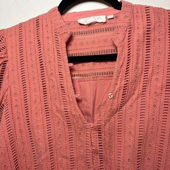 Anthropologie Forever That Girl Eyelet Mini Dress Pink Small - Picture 5 of 8